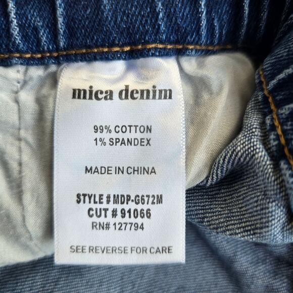 W Mica Los Angeles HIGH RISE UTILITY BF JOGGER Elastic Waist Denim Pants Size S - Picture 9 of 9